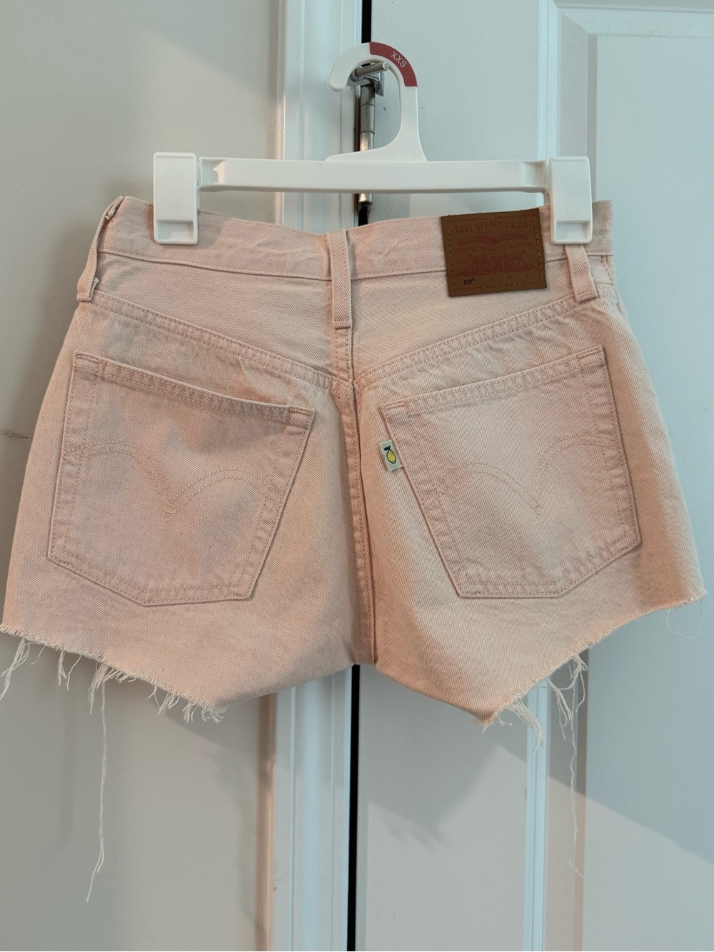 Levi's Pale Pink Denim Cutoff Shorts - Women's